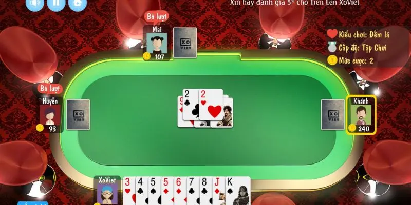 tien len 2 Luật chơi game tiến lên